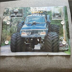 Vintage 1983 Bigfoot Monster Truck poster. Rare Ford F150